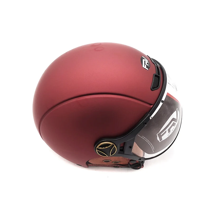 Casque JET bordeaux mat (taille XS à XXL) (XS)
