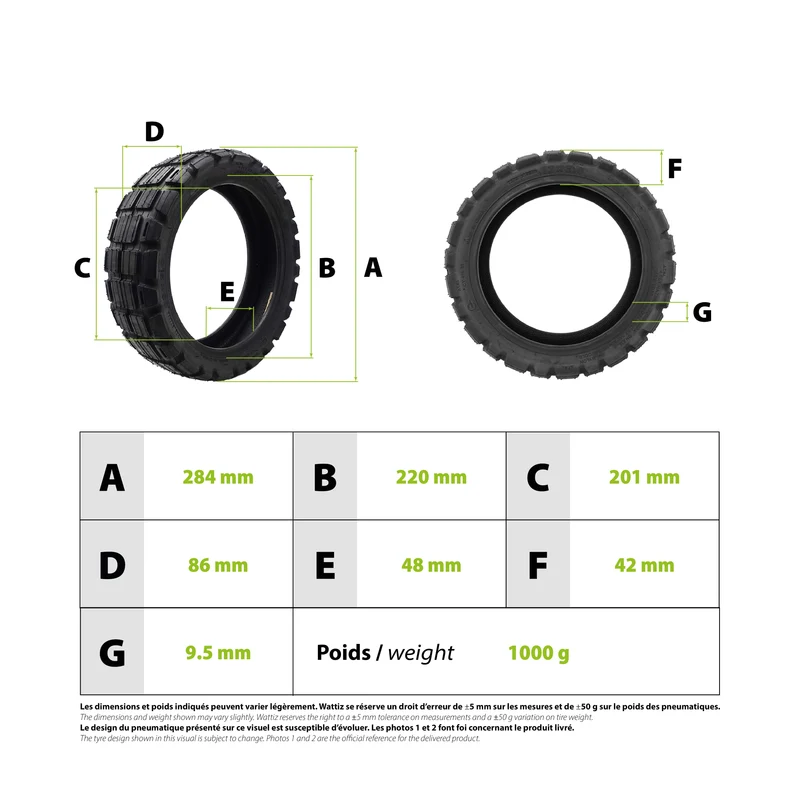 Pneu 12x3.0 tubeless semi offroad Xiaomi Scooter 6 Ultra
