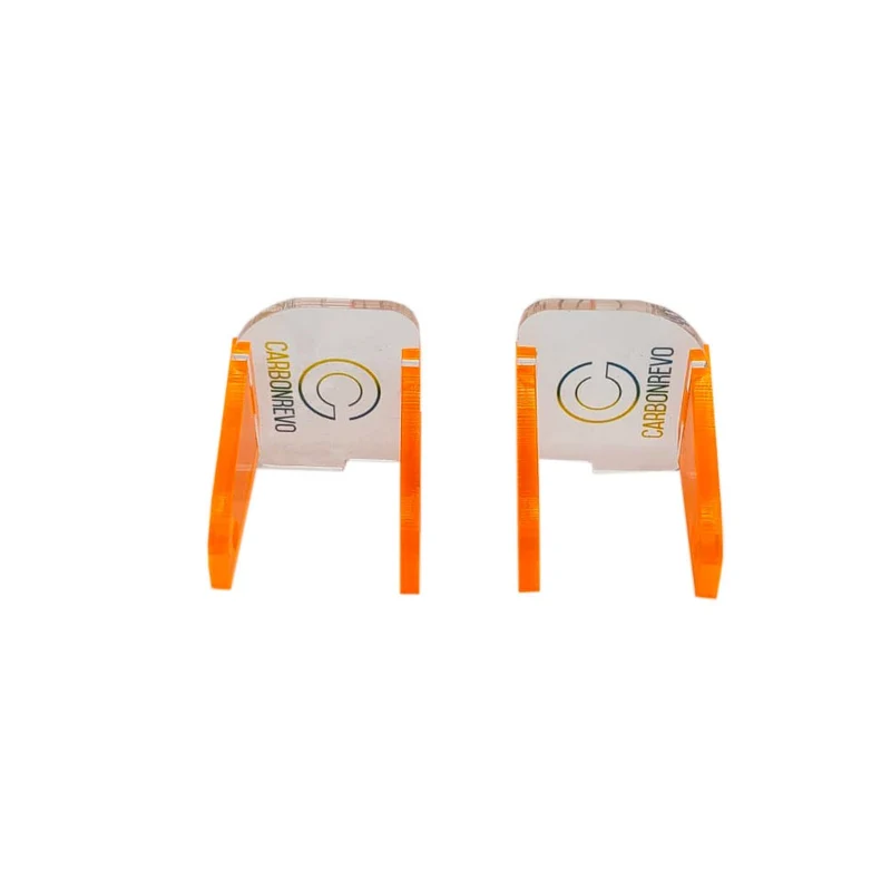 CARBONREVO CACHE POUR LED AVANT ORANGE TRANSLUCIDE - 1 PAIRE - DUALTRON RAPTOR