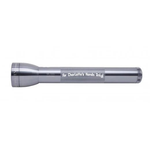 ML300L LED 3-Cell D Flashlight - Gray - Custom Engraving