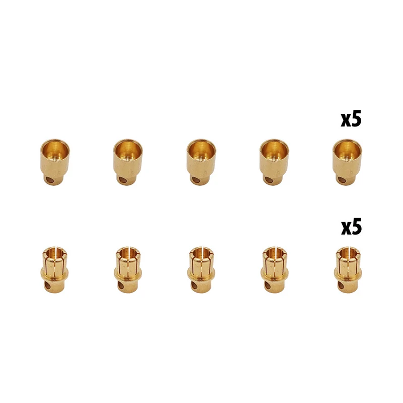 Connecteurs banane 8mm x10 pcs (5 male + 5 femelles)