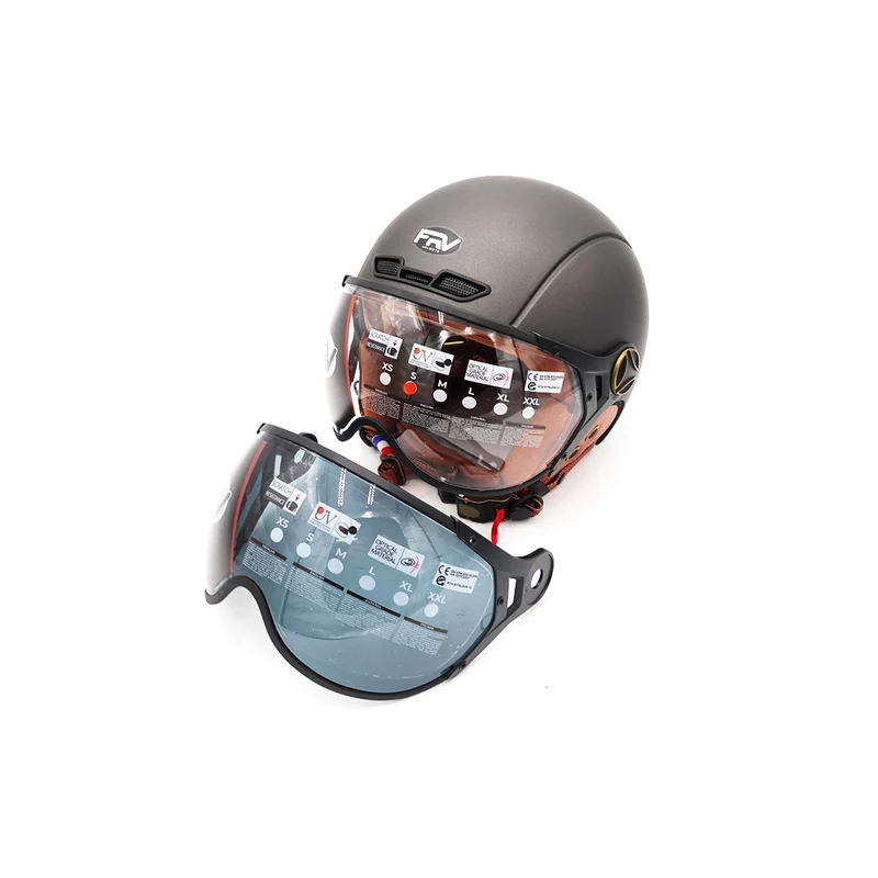 Casque JET FRV Gris graphite Mat (taille XS à XXL) (XL)