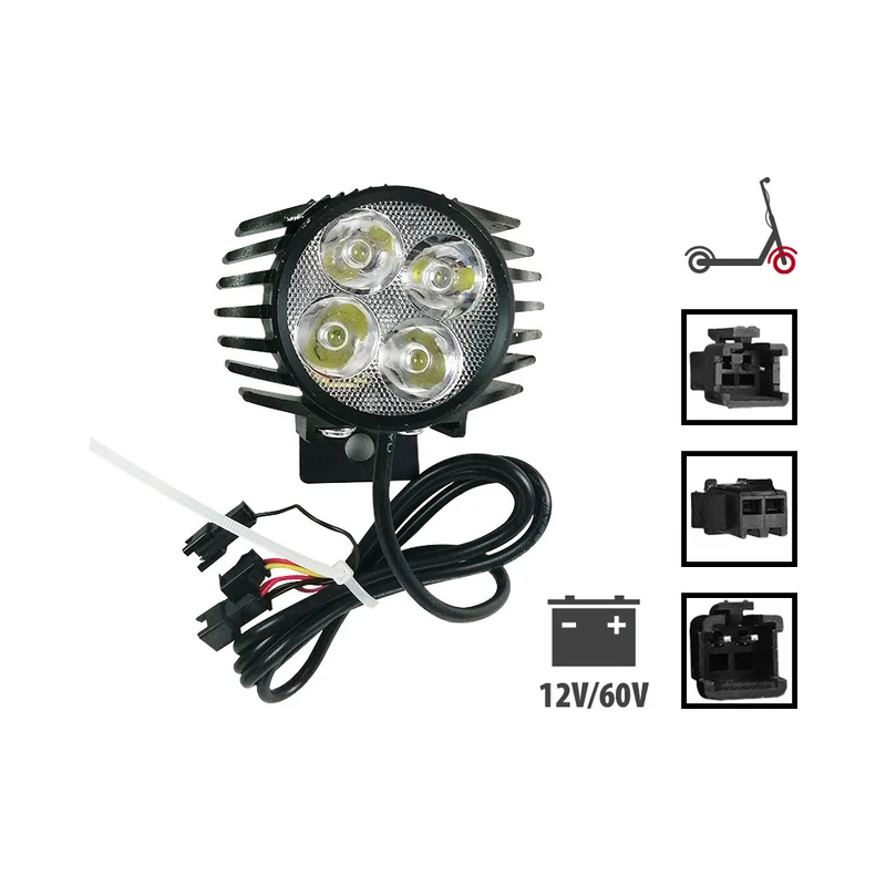 Lampe led et klaxon avant noir