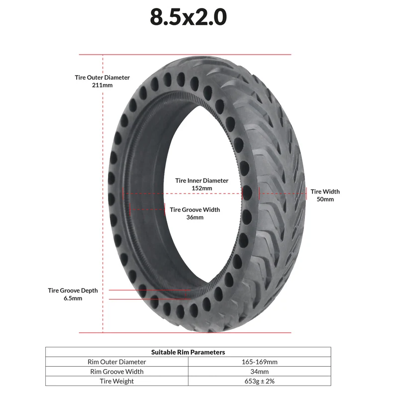 Honeycomb Reifen 8.5 x 2.0