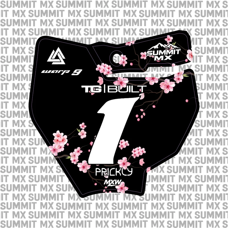 Cherry Blossom Number Plate Decal