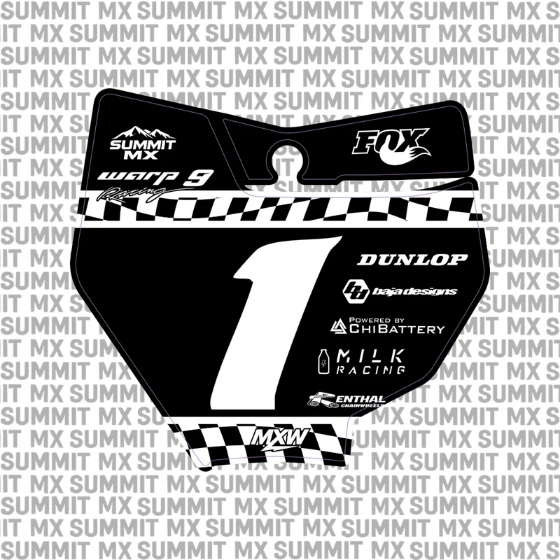 Finish Line Number Plate Decal