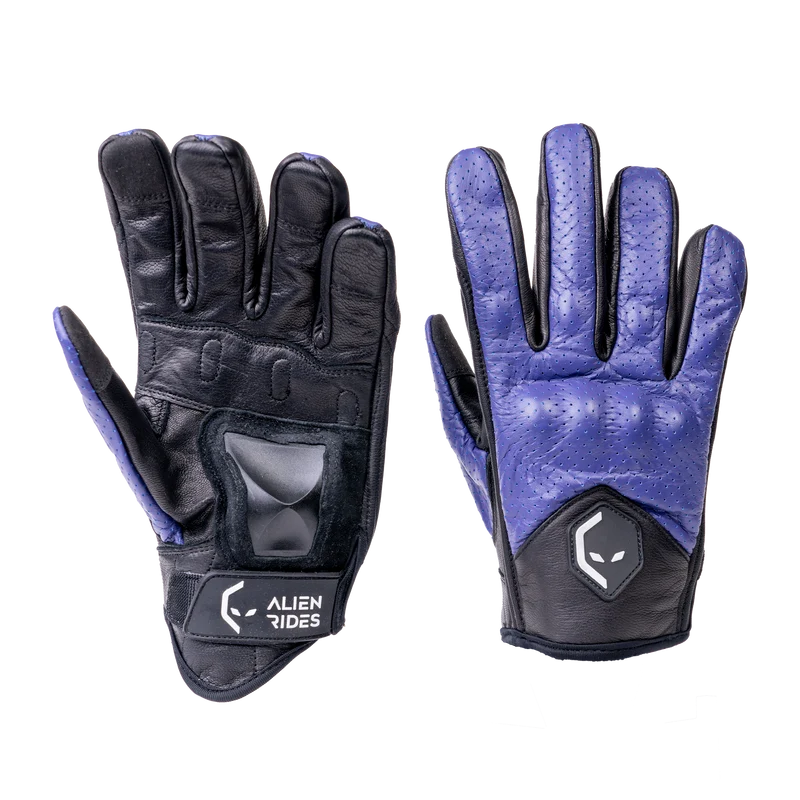 Alien Rides Kevlar Leather Gloves with Crash Protection