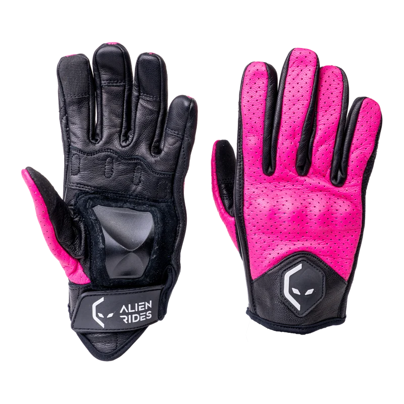 Alien Rides Kevlar Leather Gloves with Crash Protection