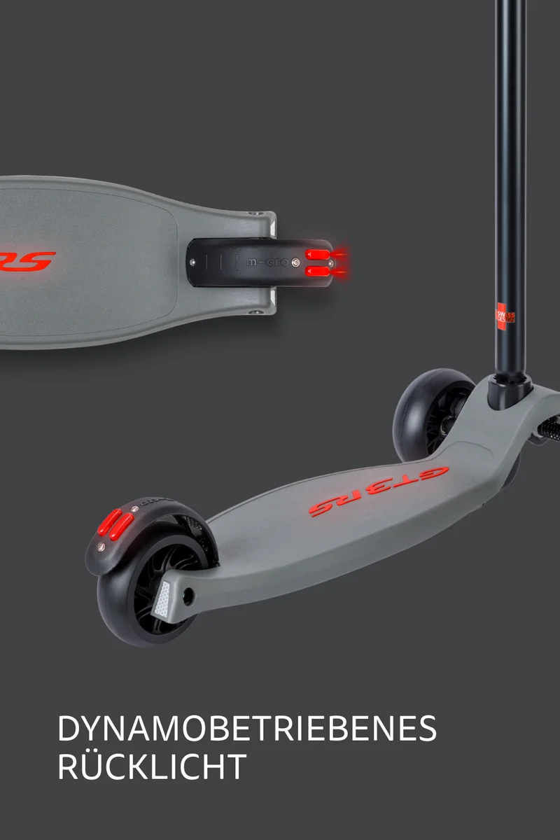 Micro Kickboard Deluxe by Porsche Stone Grey Metallic