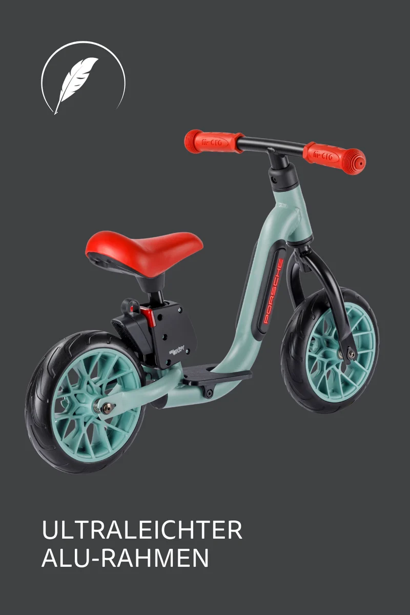 Micro Balance Bike by Porsche Shade Green Metallic
