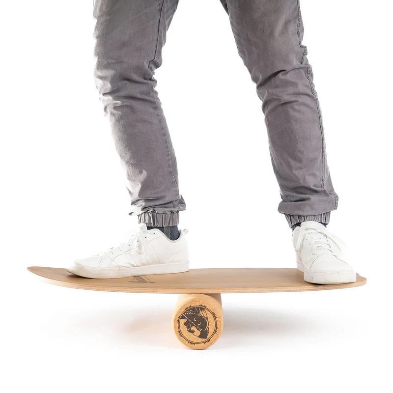 Indiana® Balance Board Nussbaum inkl. Korkrolle