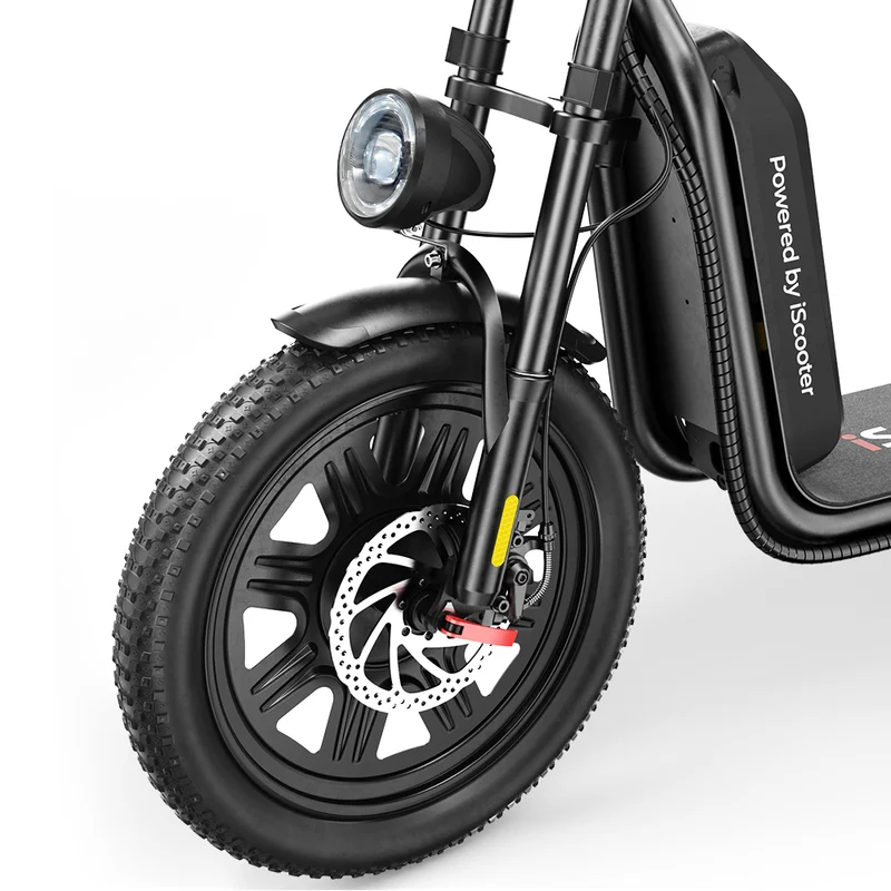 iScooter F7 Seated Electric Scooter - 16" Fat Tires, Detachable Cargo Basket