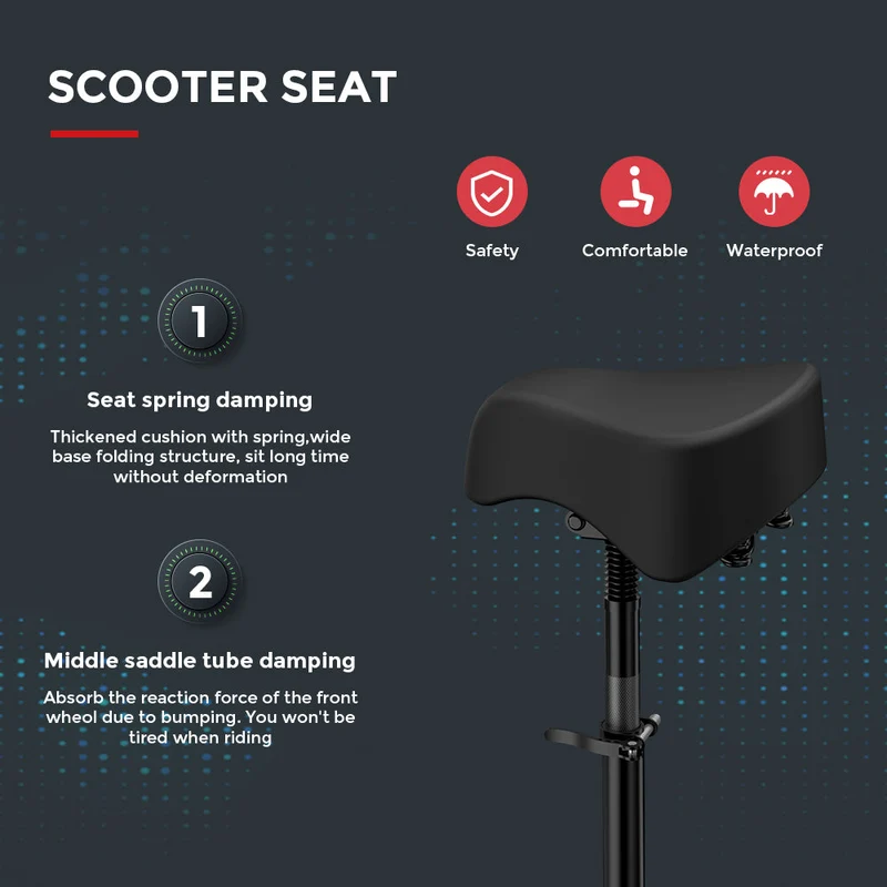 iX5 and iX5S Electric Scooter Adjustable Seat