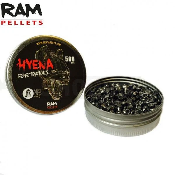 Luchtbukskogels Hyena 4.5mm. punt 500 stuks