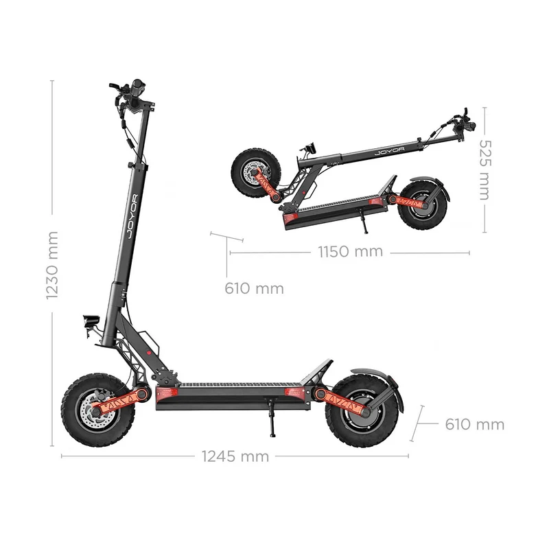 Joyor S10-S-Z Electric Scooter - 2000W Motor Power 70km Range + inner tube + tool