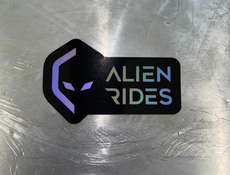 Alien Rides Reflective Stickers