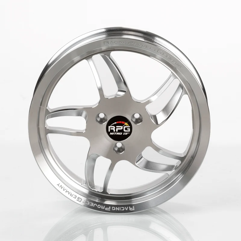 RPG Nitro 13" CNC Aluminium Felgenset – Plug-and-Play für Aerox, mit Titan Radbolzen