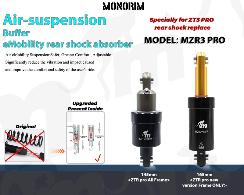 Monorim – Hintere Federung Ninebot ZT3 / ZT3 Pro