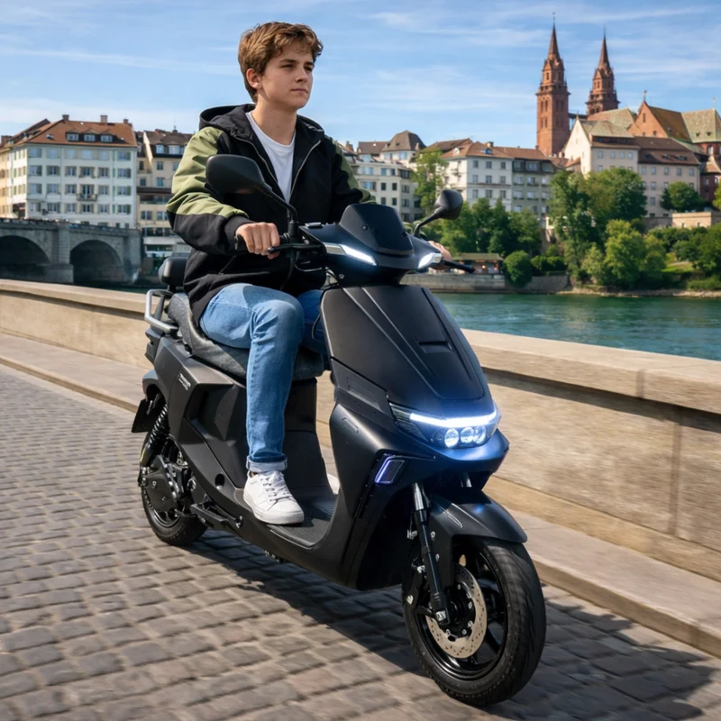 E-Roller Robo – Führerscheinfrei, 25 km/h Elektro-Roller mit Multimediadisplay