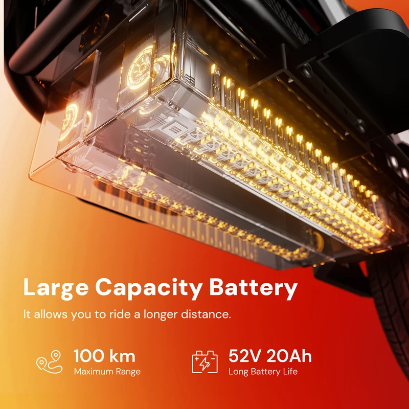 iScooter DX5Pro 2000W Electric Scooter with Seat & Large Basket - Moped Style
