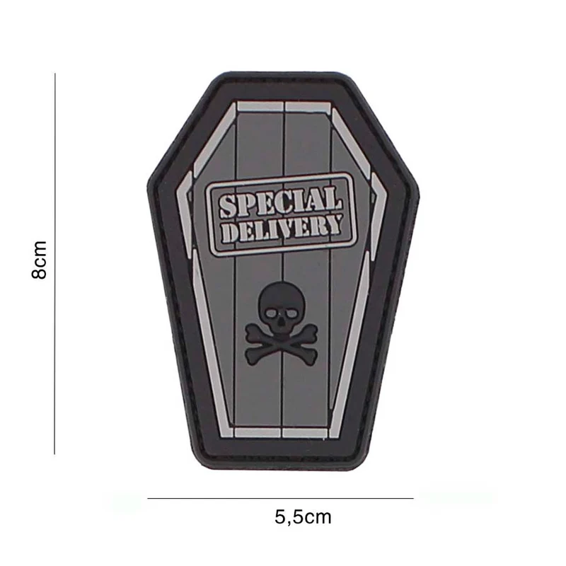 3D PVC Patch Special Delivery Grijs