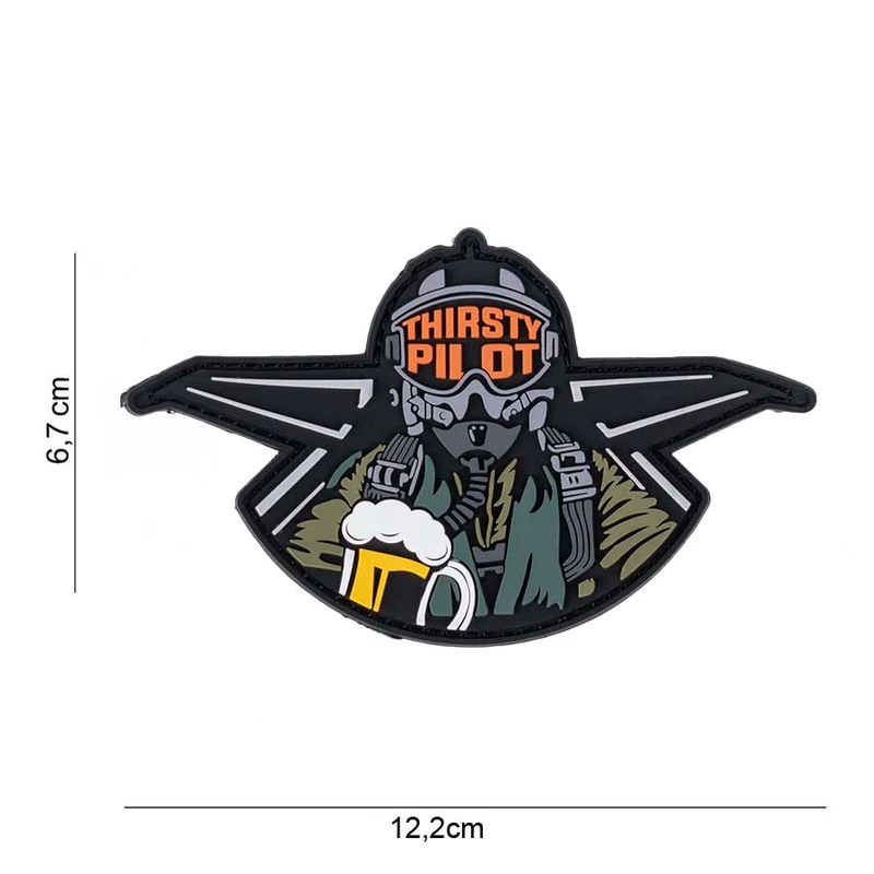 3D pvc patch Thirsty pilot #10021