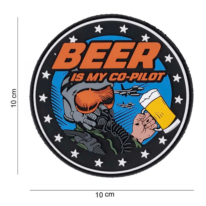 3D pvc patch Beer is my Co-pilot #9064