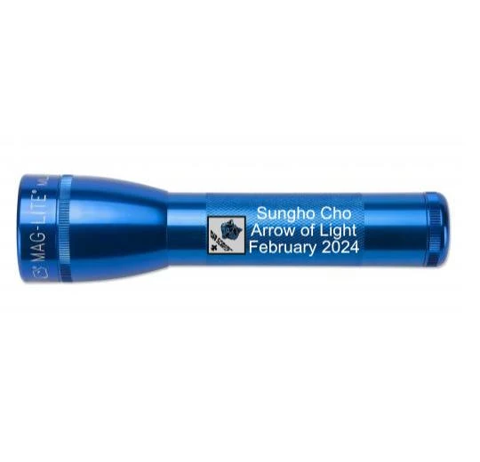 ML25LT LED 2-Cell C Flashlight - Blue - Custom Engraving