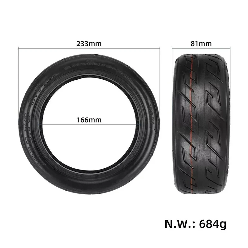 VMAX E-Scooter Reifen 10x2.7 Zoll Tubeless Gelschicht 10 x 2,7-6,5 inkl. Ventil
