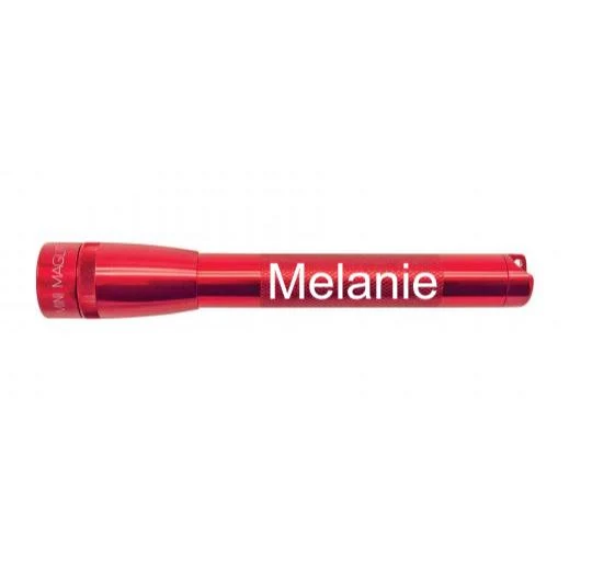 Mini Maglite Pro LED Flashlight - Red - Custom Engraving