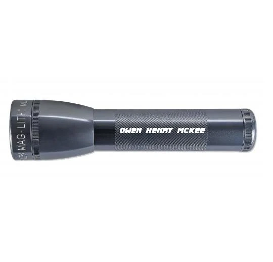 ML25LT LED 2-Cell C Flashlight - Gray - Custom Engraving
