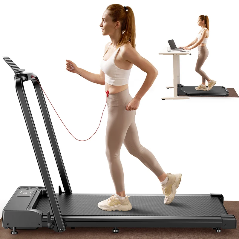JT51 2-in-1 Folding Treadmill with Handrails