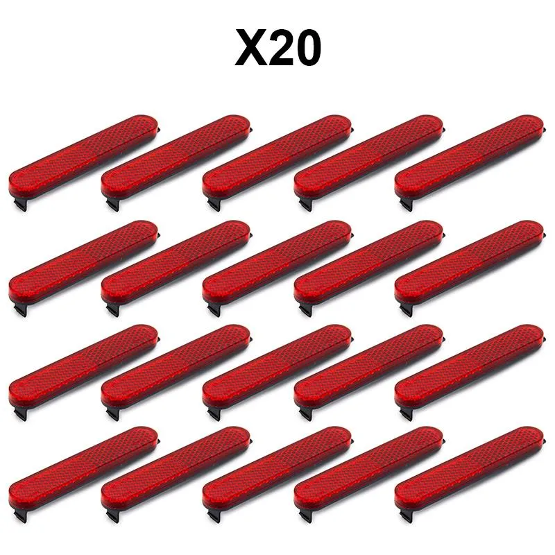 Xiaomi E-Scooter - Reflektoren für Verkleidung Orange/Rot – Pack mit 20 Stück