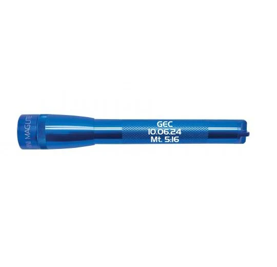 Mini Maglite Pro LED Flashlight - Blue - Custom Engraving