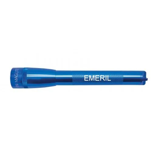 Mini Maglite Pro LED Flashlight - Blue - Custom Engraving