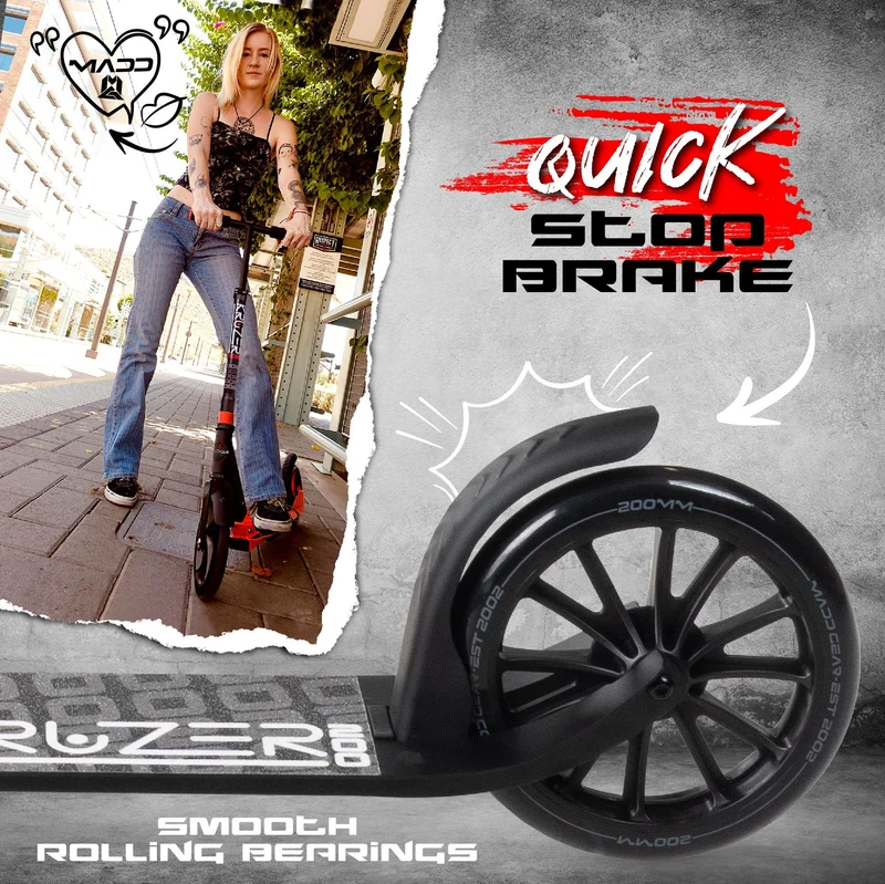 Kruzer 200 Folding Scooter - Black