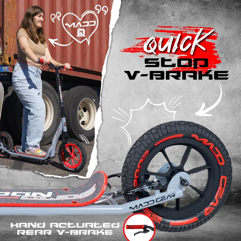 Urban Glide Commuter Scooter - Gray Red