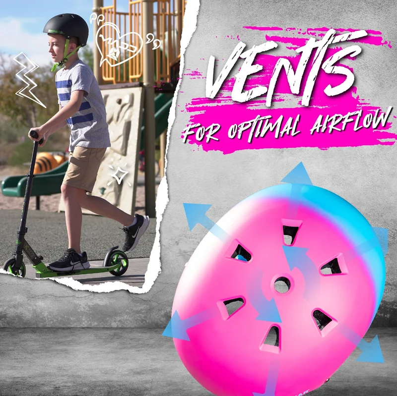 Certified EPS Helmet - Pink Blue S/M