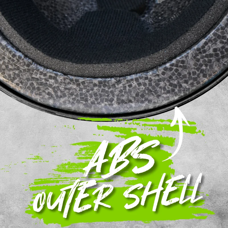 Certified EPS Helmet - Black Green S/M