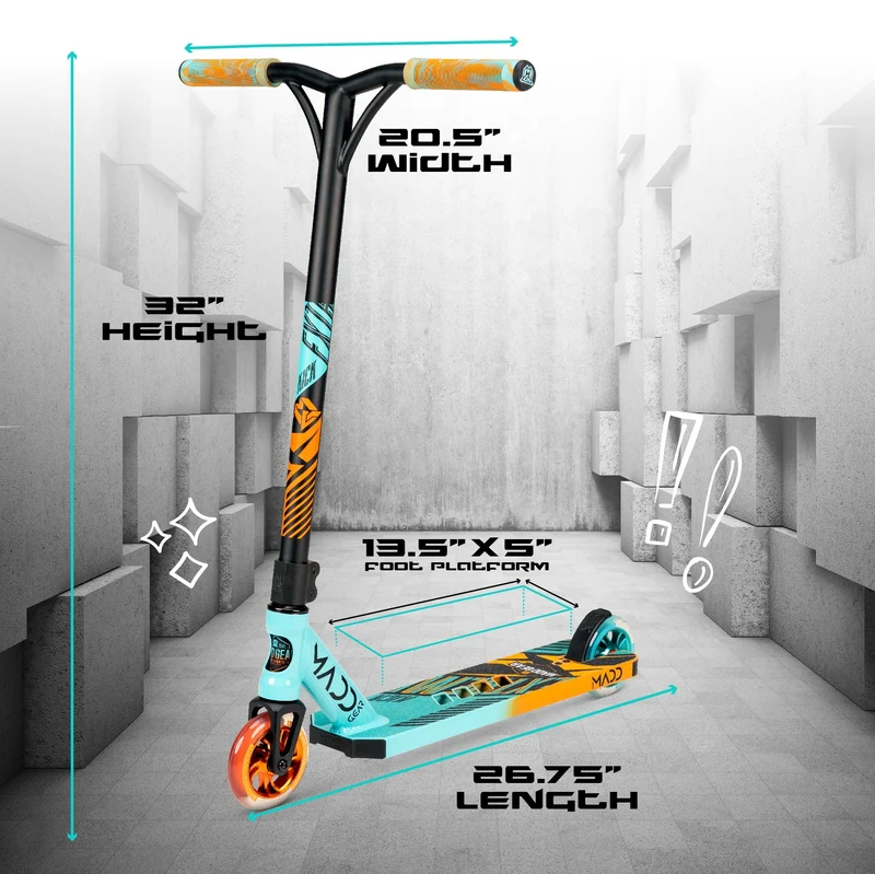 MG Kick Extreme 5" Scooter - Teal Orange