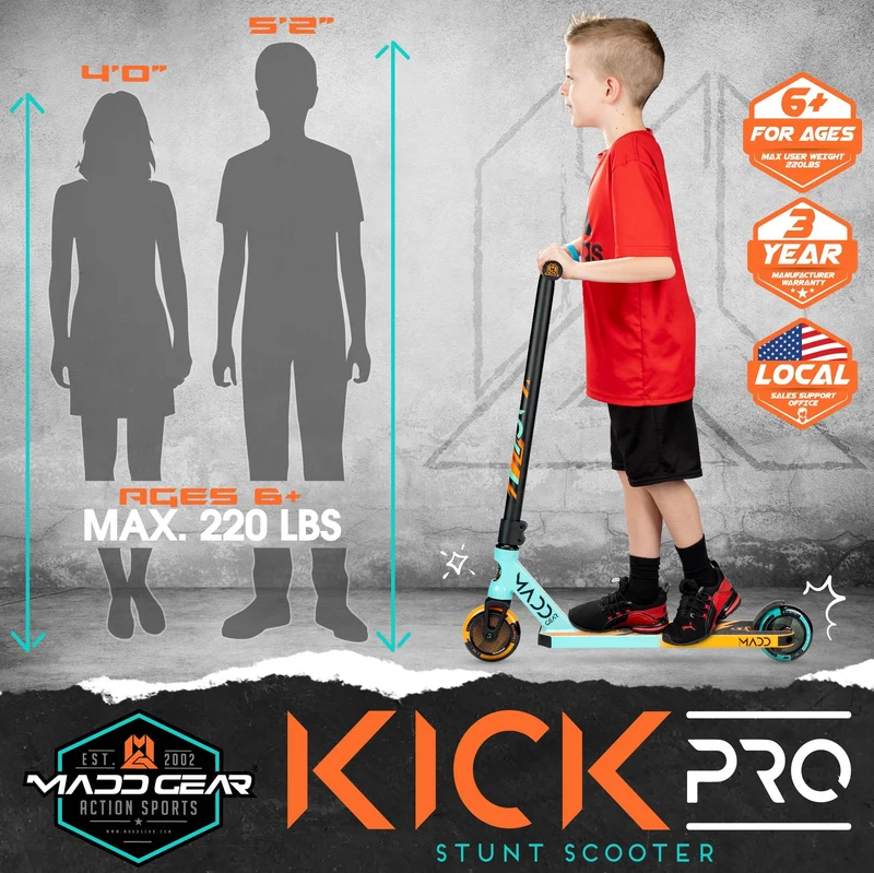 MG Kick Pro 5" Scooter - Teal Orange
