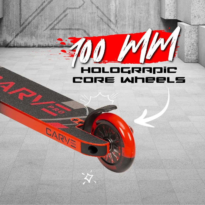 Carve Pro Trick Stunt Scooter - Black-Red