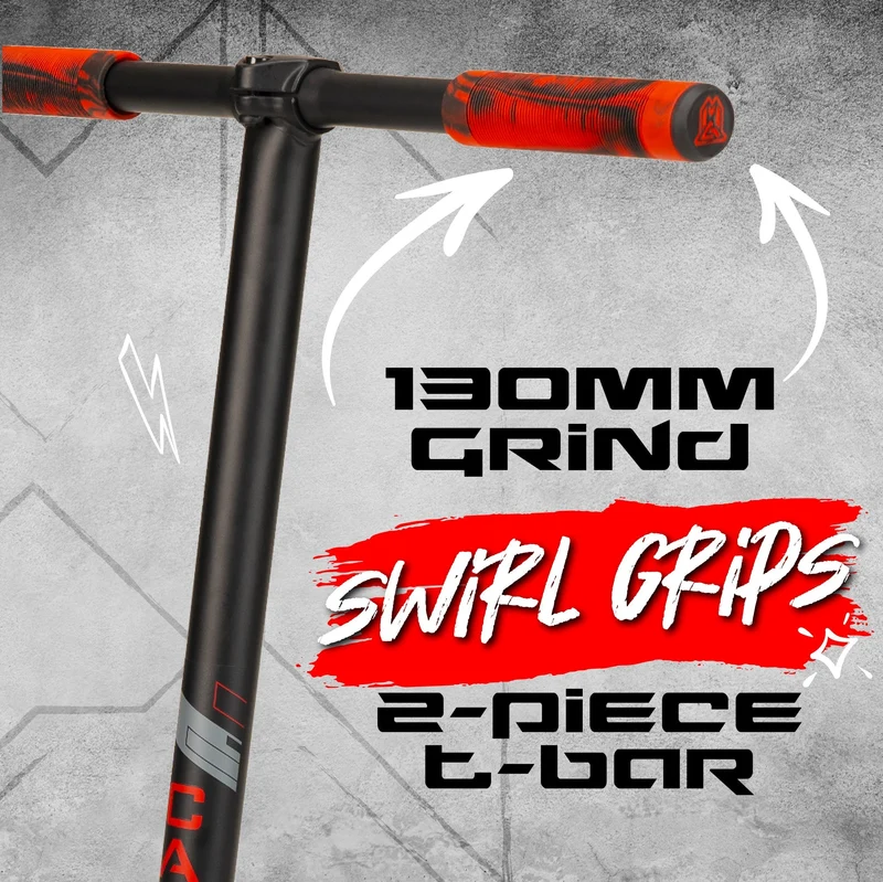 Carve Pro Trick Stunt Scooter - Black-Red