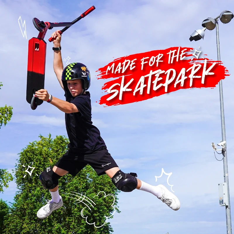 Carve Pro Trick Stunt Scooter - Black-Red