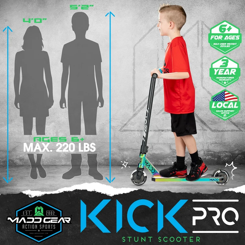 MG Kick Pro 5" Scooter - Neochrome