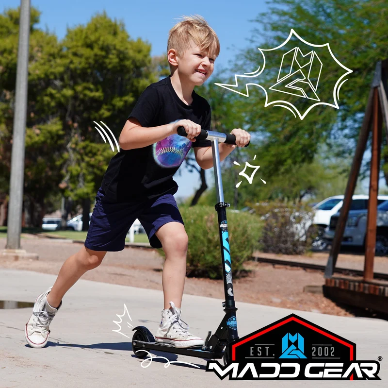 Carve 100 Folding Stunt Scooter - Rot-Blau