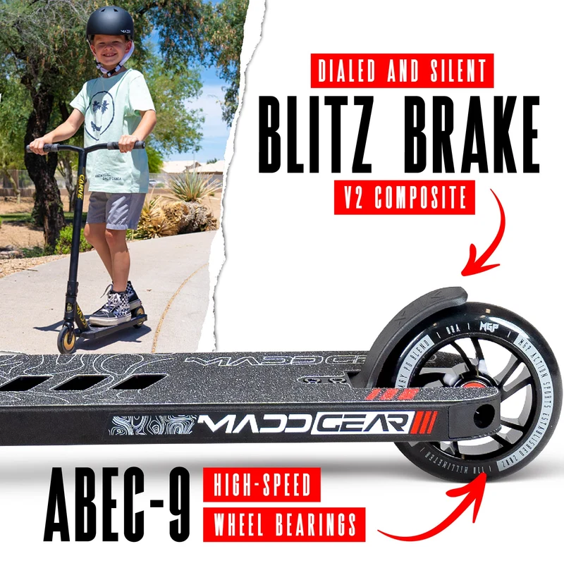 Madd Gear Carve Elite Stunt Scooter - Schwarz-Grau