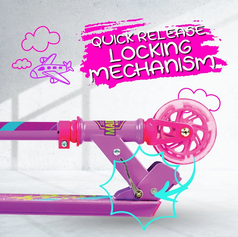 Rize 100 Light-Up Scooter - Pink Purple