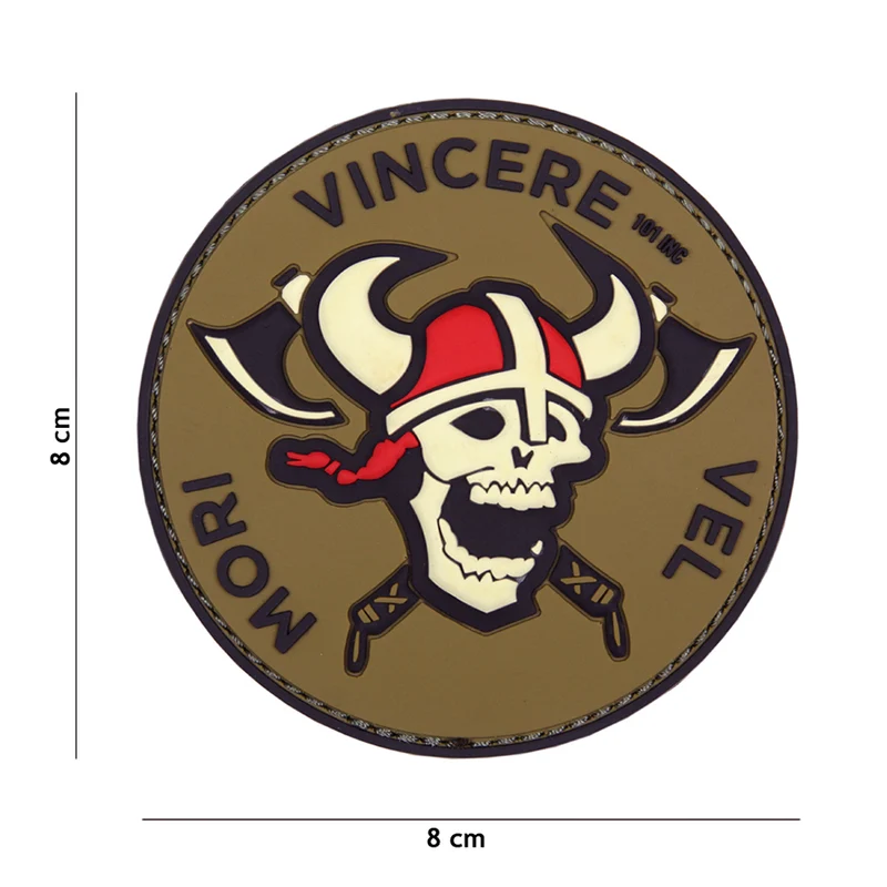 3D pvc patch Mori Vincere Vel rood/wit #19002