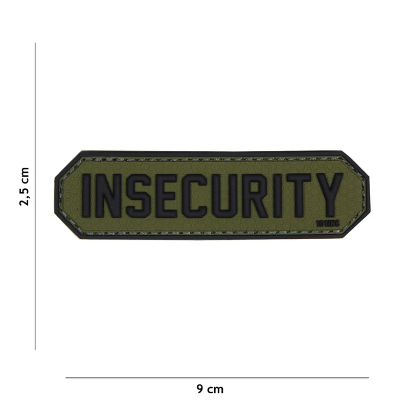 3D pvc patch Insecurity groen #18002